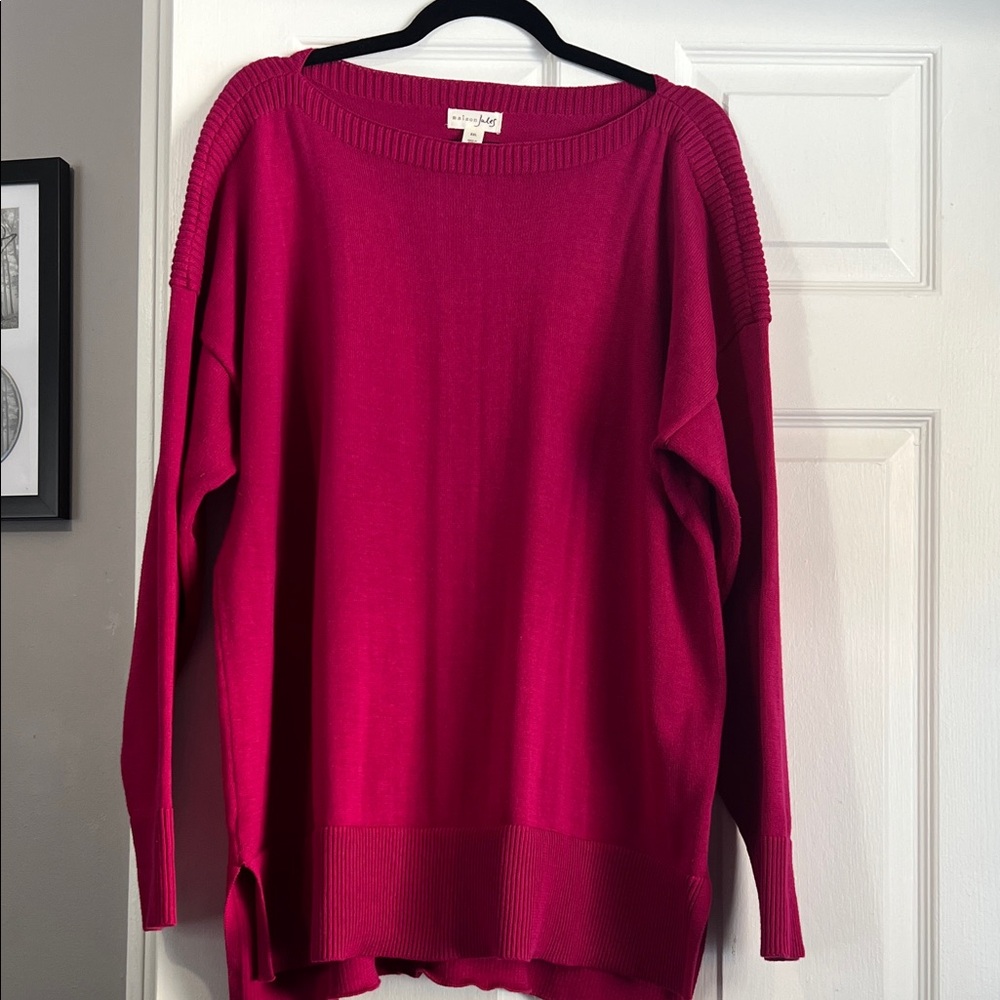 Maison Jules Crew Neck Sweater in Pink in XXL